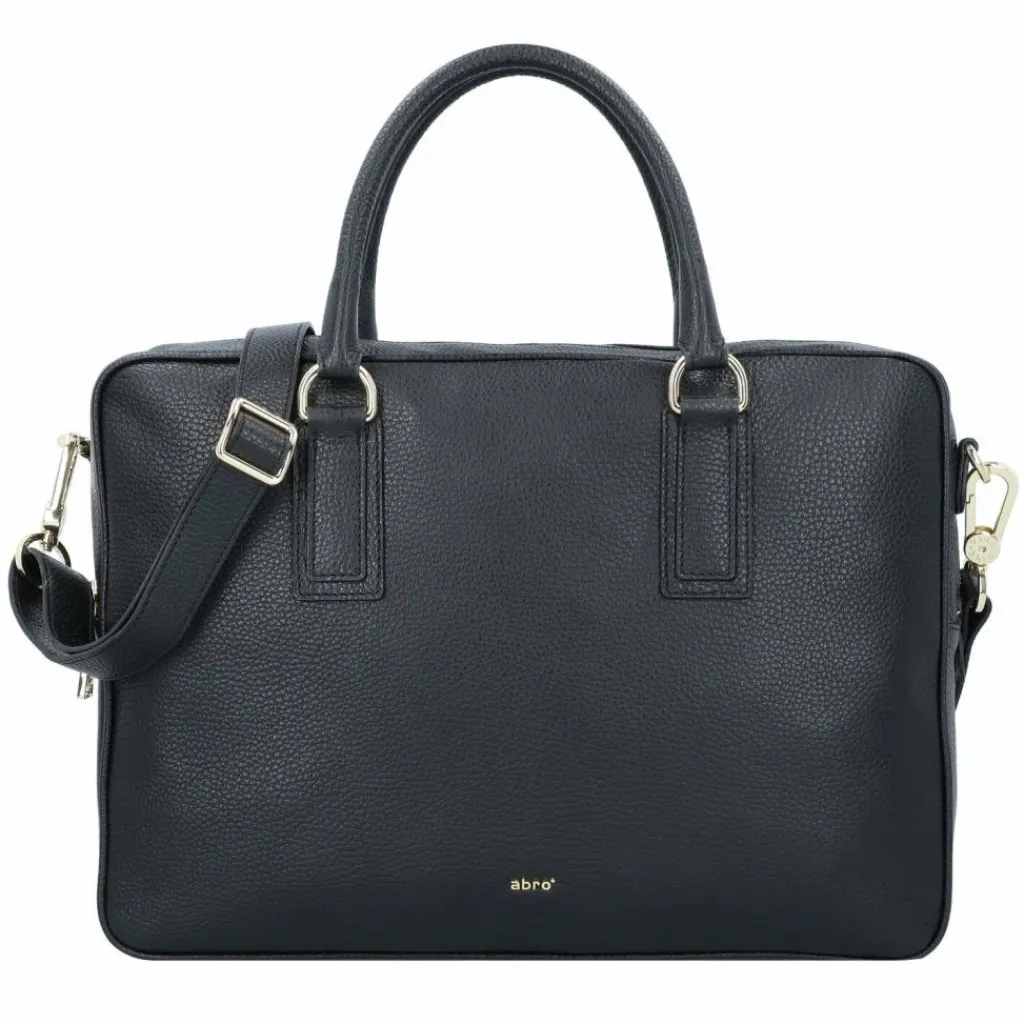 abro Henkeltaschen<Adria Handtasche Leder 37.5 cm black-gold