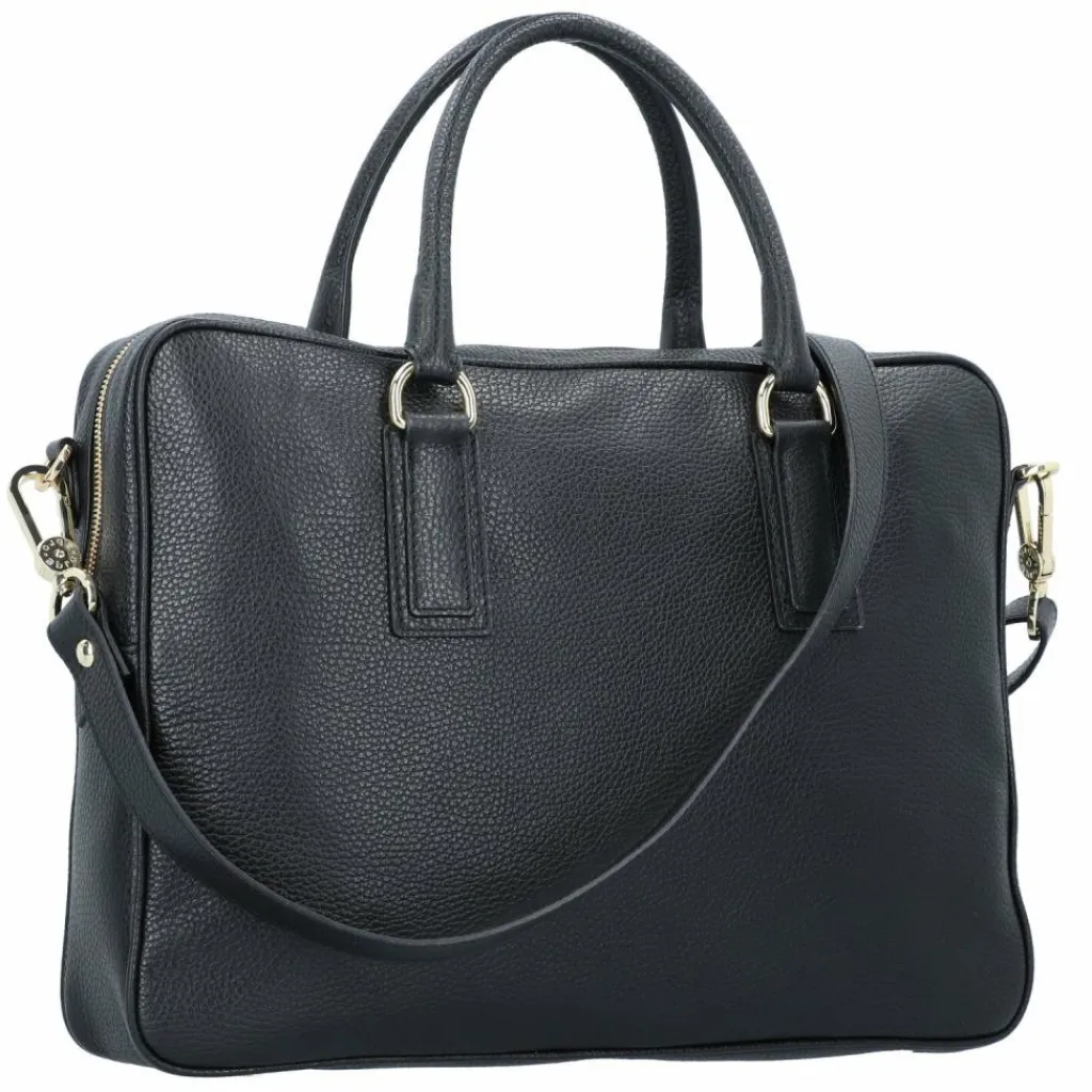 abro Henkeltaschen<Adria Handtasche Leder 37.5 cm black-gold