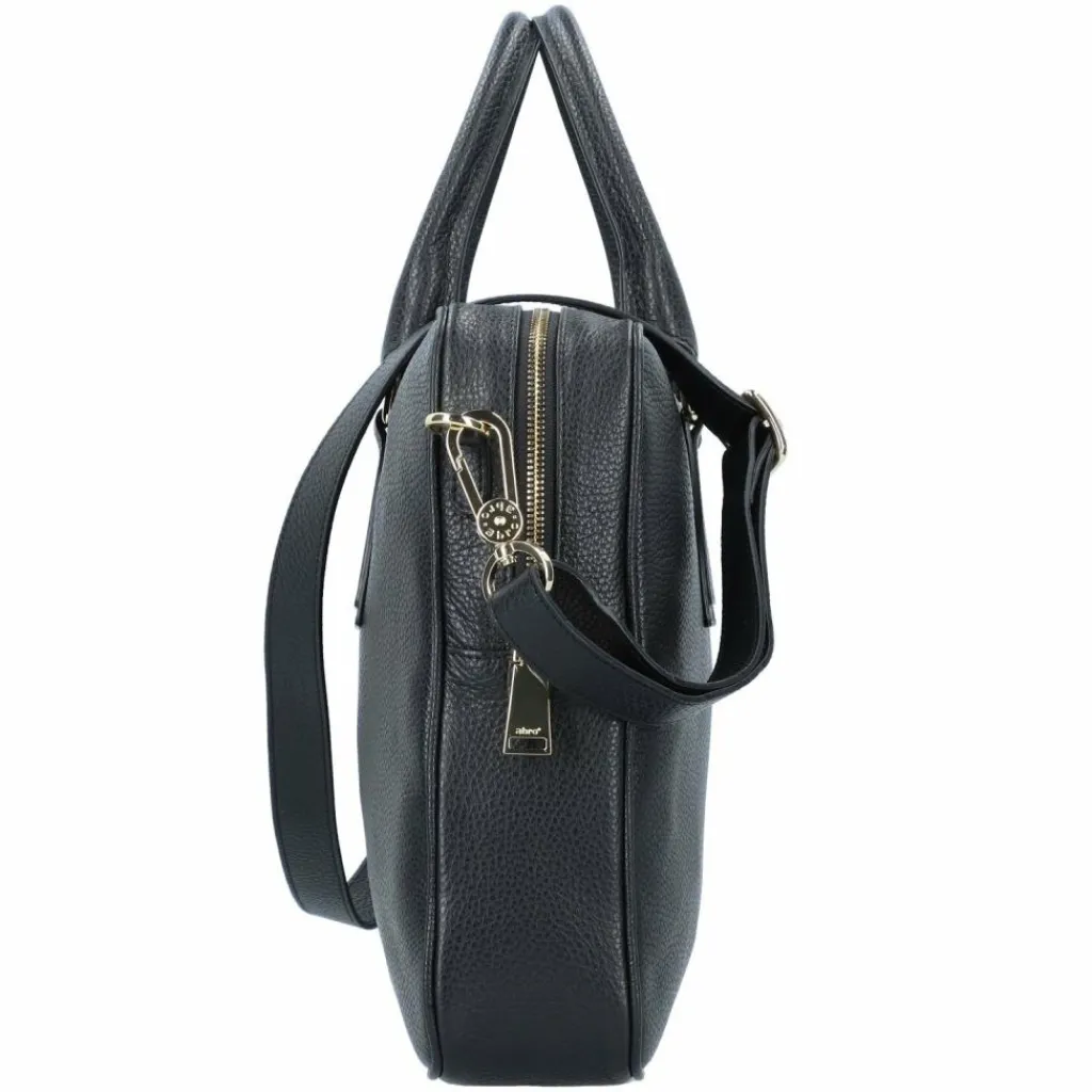 abro Henkeltaschen<Adria Handtasche Leder 37.5 cm black-gold