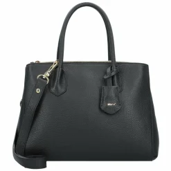 abro Henkeltaschen<Adria Handtasche Leder 35 cm Laptopfach black-gold