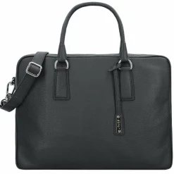 abro Henkeltaschen<Adria Handtasche Leder 37.5 cm black-nickel