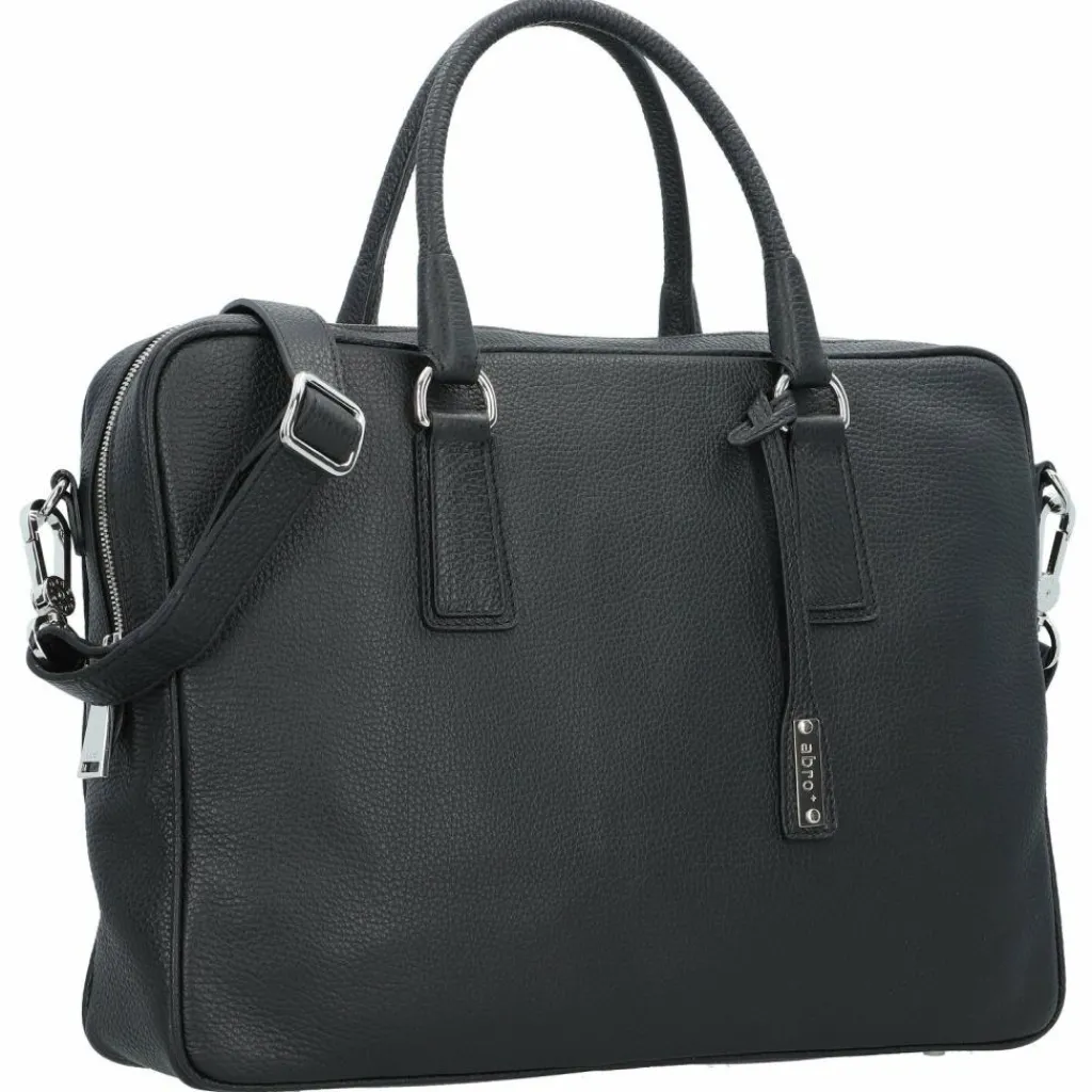 abro Henkeltaschen<Adria Handtasche Leder 37.5 cm black-nickel