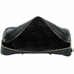 abro Henkeltaschen|Schultertaschen<Adria Schultertasche Leder 39 cm black-gold