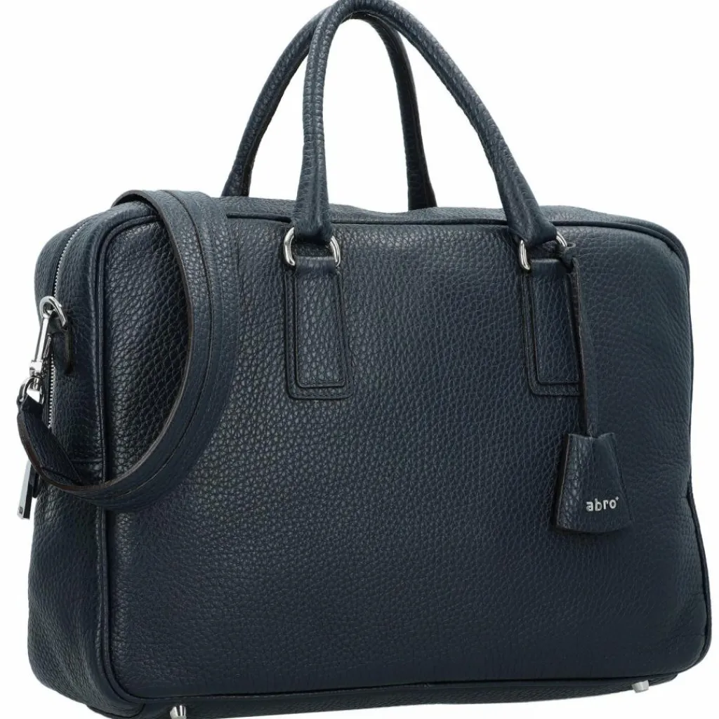 abro Henkeltaschen|Schultertaschen<Adria Schultertasche Leder 39 cm navy