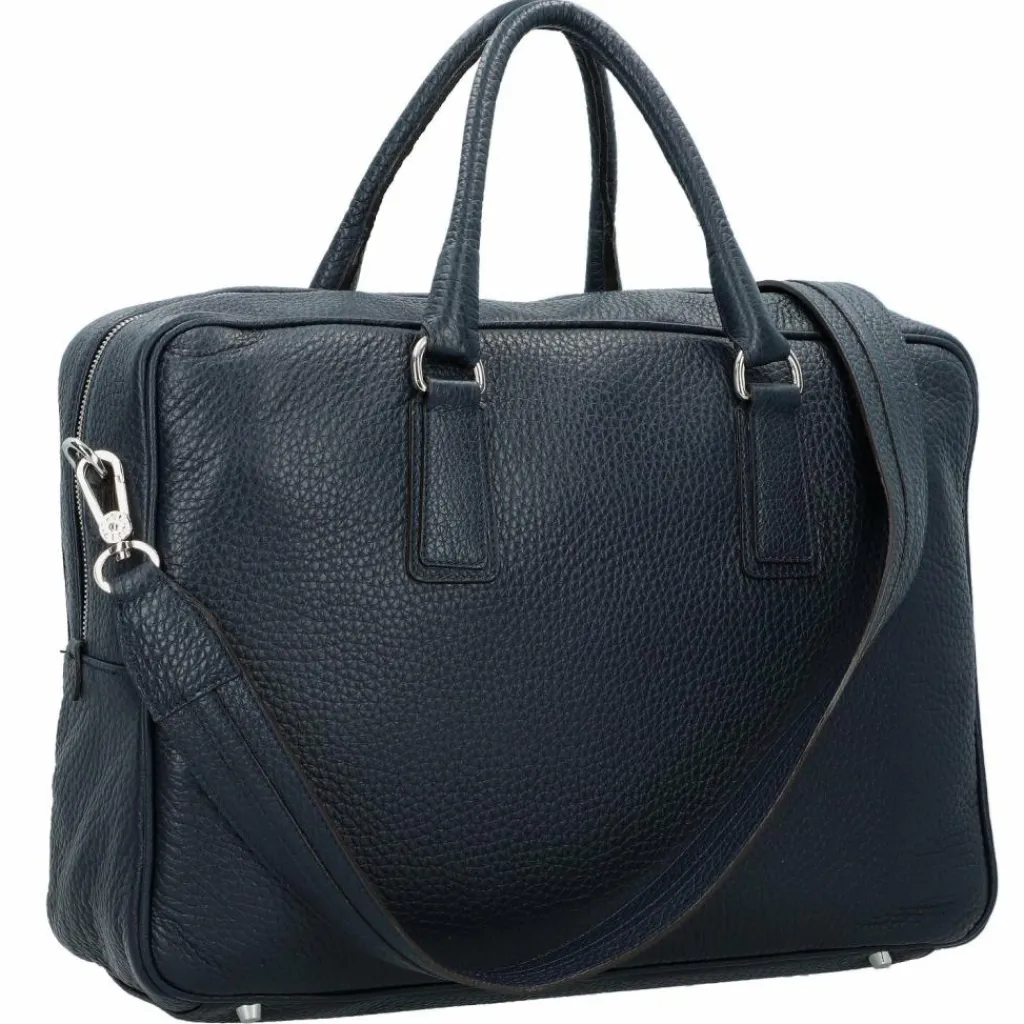 abro Henkeltaschen|Schultertaschen<Adria Schultertasche Leder 39 cm navy