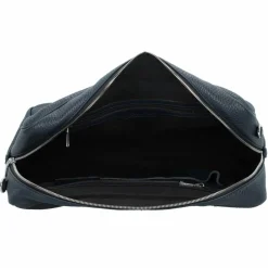 abro Henkeltaschen|Schultertaschen<Adria Schultertasche Leder 39 cm navy