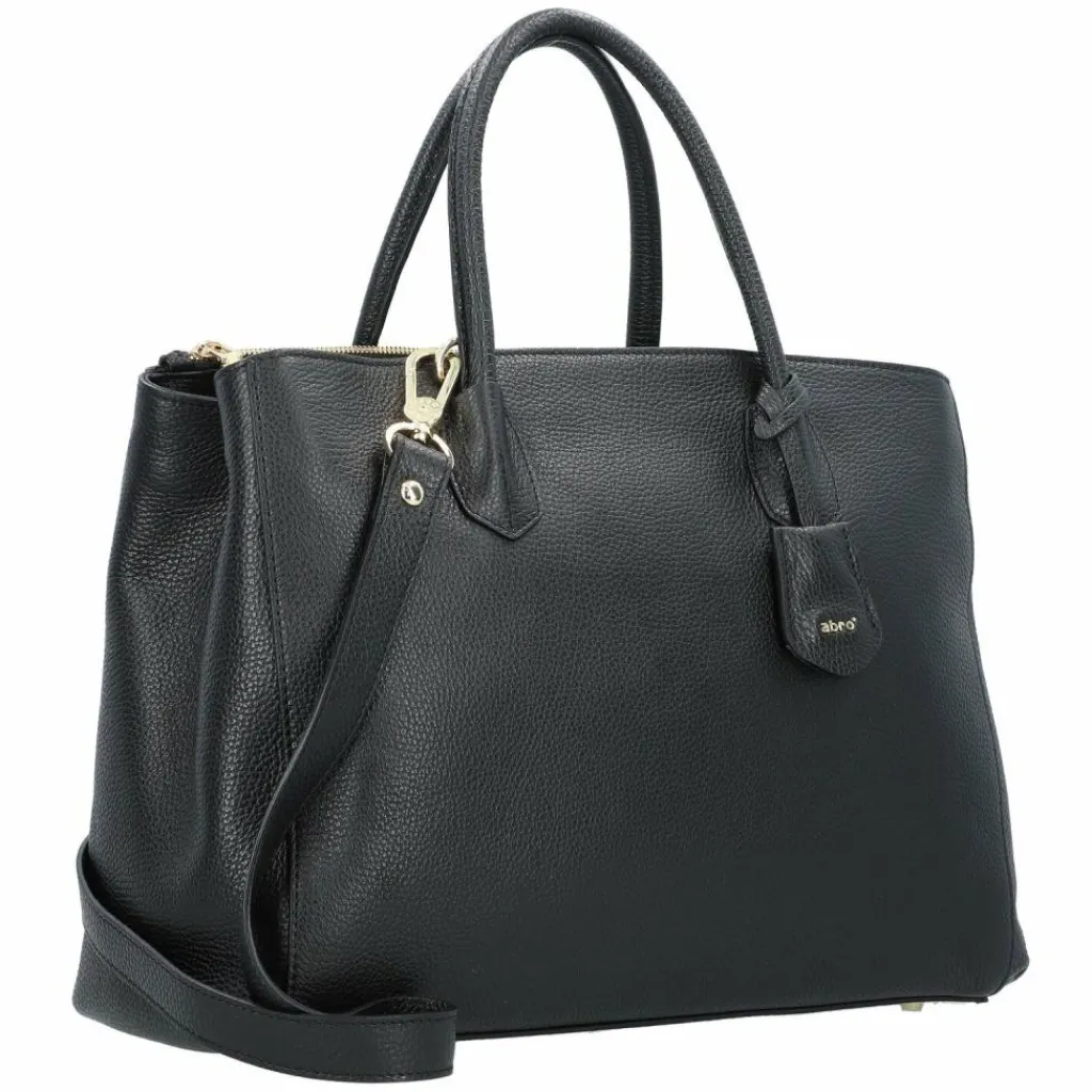 Hot abro Adria Shopper Tasche Leder 41 cm Laptopfach black-gold