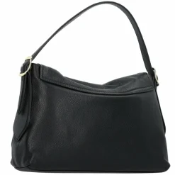 abro Schultertaschen<Carina Schultertasche Leder 26 cm black-gold