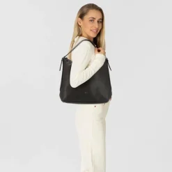 Hot abro Carina Schultertasche Leder 41 cm dark brown