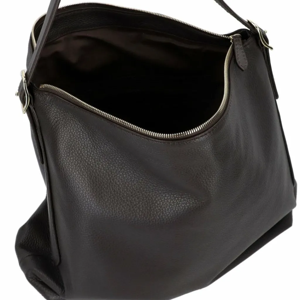 Hot abro Carina Schultertasche Leder 41 cm dark brown