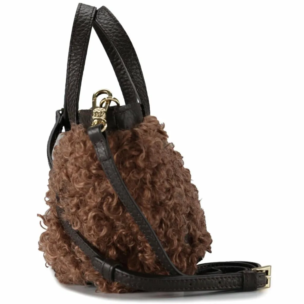 abro Schultertaschen|Henkeltaschen<Cosmo Schultertasche Leder 24 cm camel