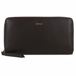 abro Damengeldbörsen Querformat<Dalia Geldbörse RFID Schutz Leder 19 cm dark brown
