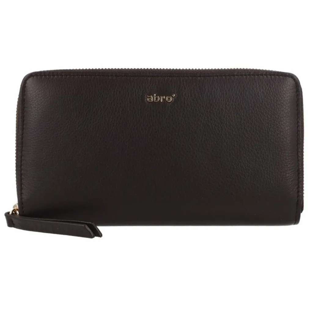 abro Damengeldbörsen Querformat<Dalia Geldbörse RFID Schutz Leder 19 cm dark brown