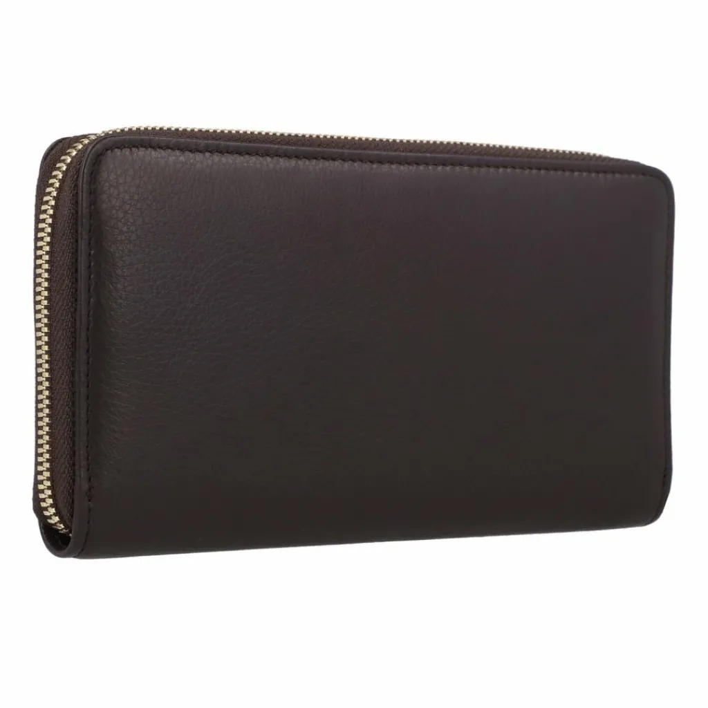 abro Damengeldbörsen Querformat<Dalia Geldbörse RFID Schutz Leder 19 cm dark brown