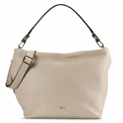 abro Schultertaschen|Henkeltaschen<Ebony Schultertasche Leder 38 cm beige