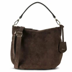 abro Henkeltaschen<Juna Handtasche Leder 33 cm dark brown