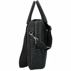 abro Lotus Handtasche Leder 39 cm black-nickel