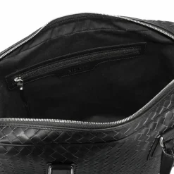 abro Lotus Handtasche Leder 39 cm black-nickel