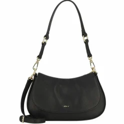 abro Schultertaschen<Lya Schultertasche Leder 27 cm black-gold