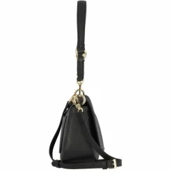 abro Schultertaschen<Lya Schultertasche Leder 27 cm black-gold