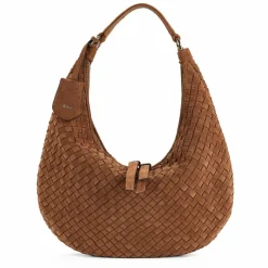 abro Schultertaschen|Henkeltaschen<Nana Schultertasche Leder 37 cm camel