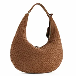 abro Schultertaschen|Henkeltaschen<Nana Schultertasche Leder 37 cm camel