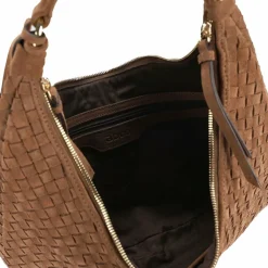 abro Schultertaschen|Henkeltaschen<Nana Schultertasche Leder 37 cm camel