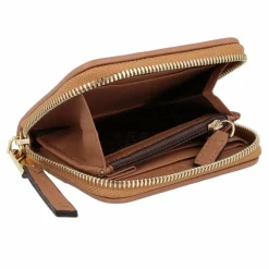 abro Damengeldbörsen Querformat<Piuma Geldbörse Leder 10.5 cm cuoio