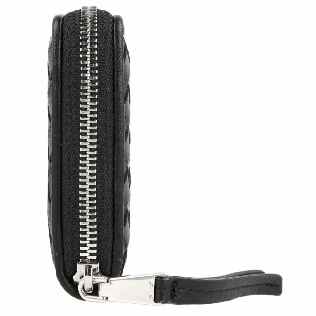 abro Damengeldbörsen Querformat<Piuma Geldbörse Leder 15 cm black-nickel