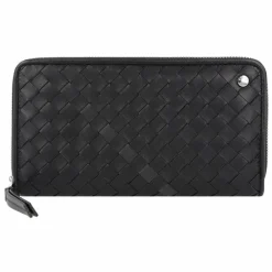 abro Damengeldbörsen Querformat<Piuma Geldbörse Leder 19 cm black-nickel