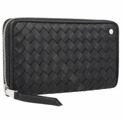 abro Damengeldbörsen Querformat<Piuma Geldbörse Leder 19 cm black-nickel