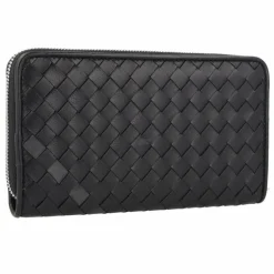 abro Damengeldbörsen Querformat<Piuma Geldbörse Leder 19 cm black-nickel