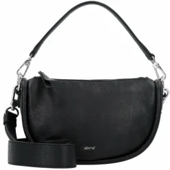 New abro Willow Schultertasche Leder 21 cm black-nickel