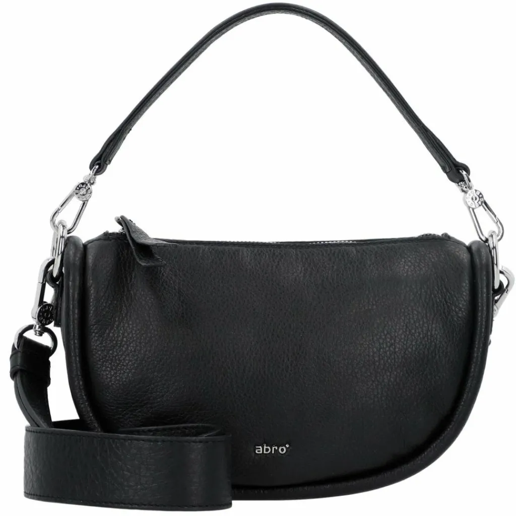 New abro Willow Schultertasche Leder 21 cm black-nickel