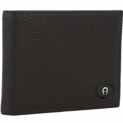 AIGNER Herrengeldbörsen Querformat<Basics Geldbörse Leder 12 cm ebony