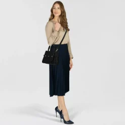 New AIGNER Cavallo Handtasche Leder 28 cm black