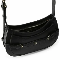 Outlet AIGNER Cavallo Schultertasche Leder 26 cm black