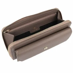 AIGNER Abendtaschen & Clutches<Clutch Geldbörse Leder 20 cm coal brown