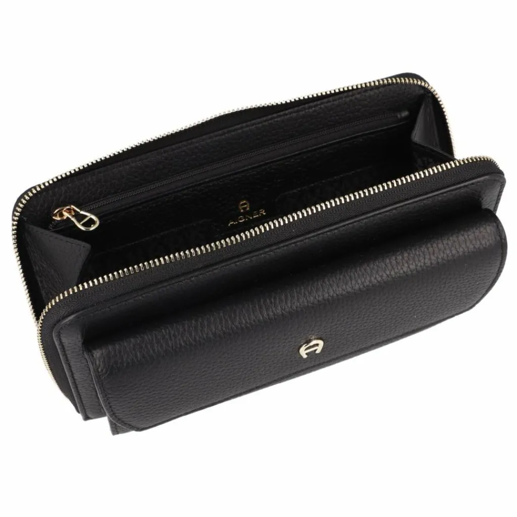 AIGNER Abendtaschen & Clutches<Clutch Geldbörse Leder 20 cm black