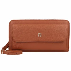 AIGNER Abendtaschen & Clutches<Clutch Geldbörse Leder 20 cm cognac brown