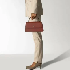 Online AIGNER Delia Handtasche Leder 23 cm dark cognac