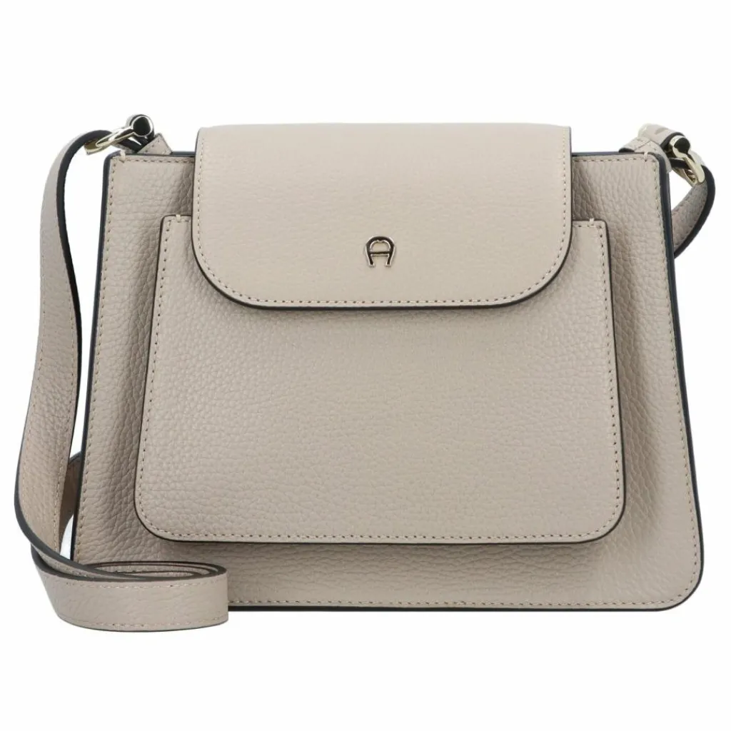 AIGNER Delia Handtasche Leder 24 cm alpaca beige