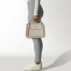 AIGNER Delia Handtasche Leder 24 cm alpaca beige