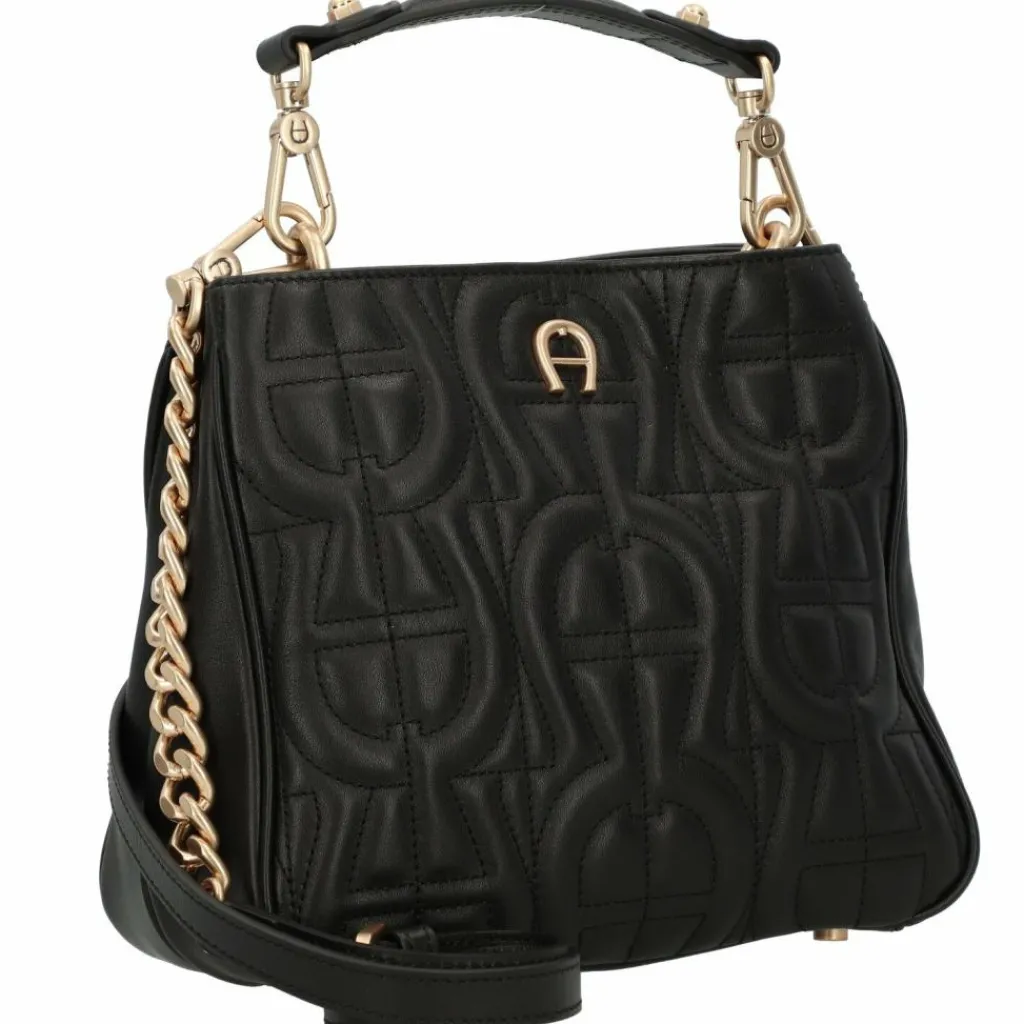 AIGNER Henkeltaschen<Diadora Handtasche Leder 20 cm black