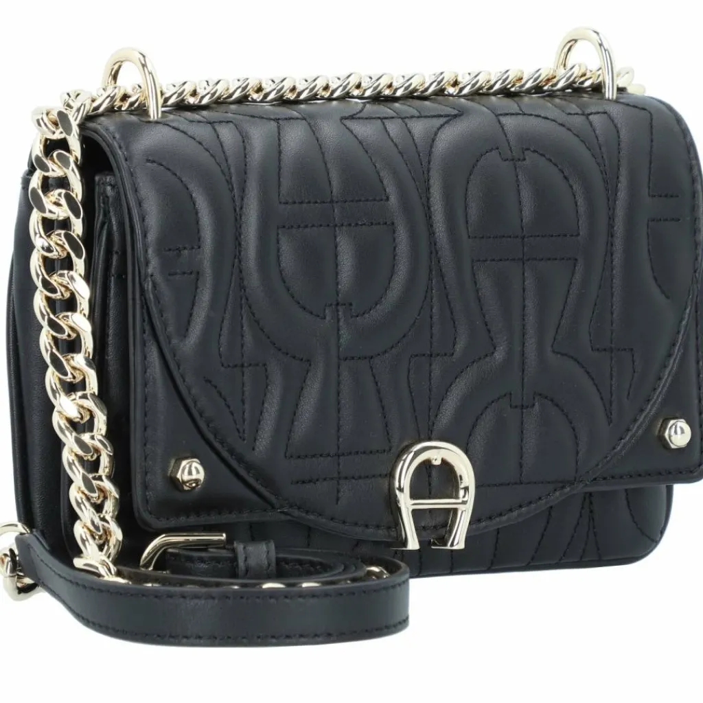 AIGNER Umhängetaschen<Diadora Umhängetasche Leder 21 cm black