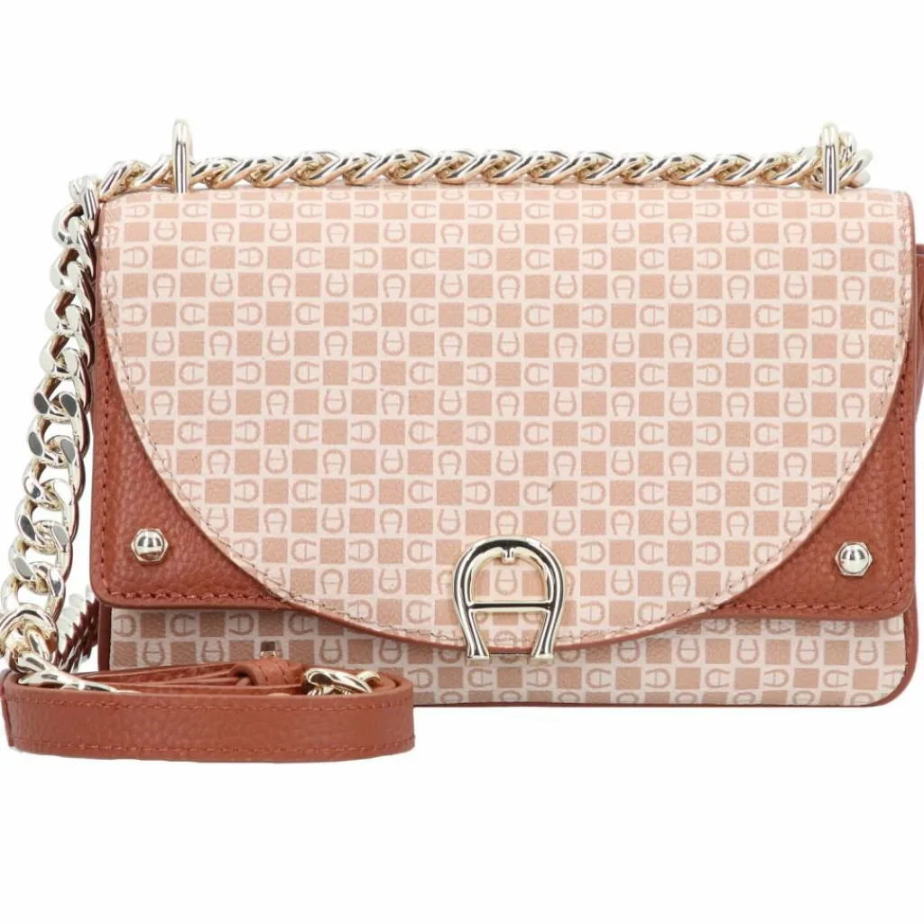 AIGNER Diadora Umhängetasche Leder 20 cm dadino beige