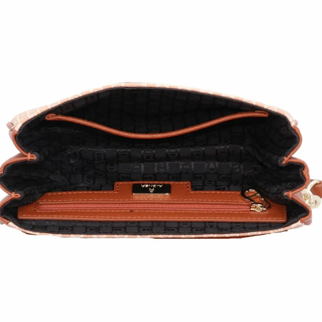 AIGNER Diadora Umhängetasche Leder 20 cm dadino beige