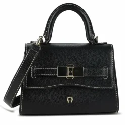 Clearance AIGNER Farah Handtasche Leder 18.5 cm black