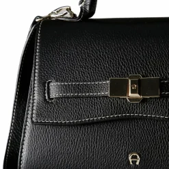 AIGNER Henkeltaschen<Farah Handtasche Leder 28 cm black
