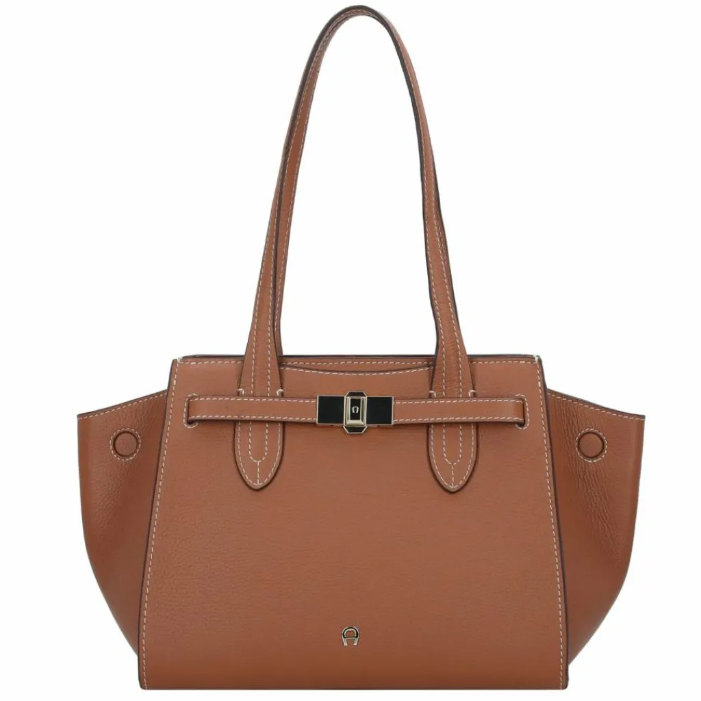 AIGNER Henkeltaschen|Schultertaschen<Farah Schultertasche Leder 38 cm cognac brown